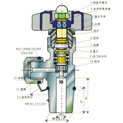 NF-8型高纯气钢瓶阀